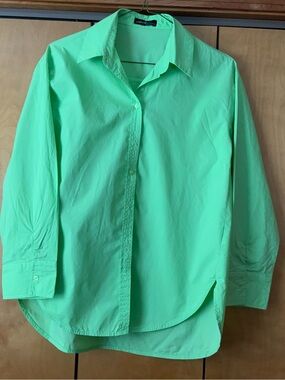 Bright Mint Green Button-Up Shirt